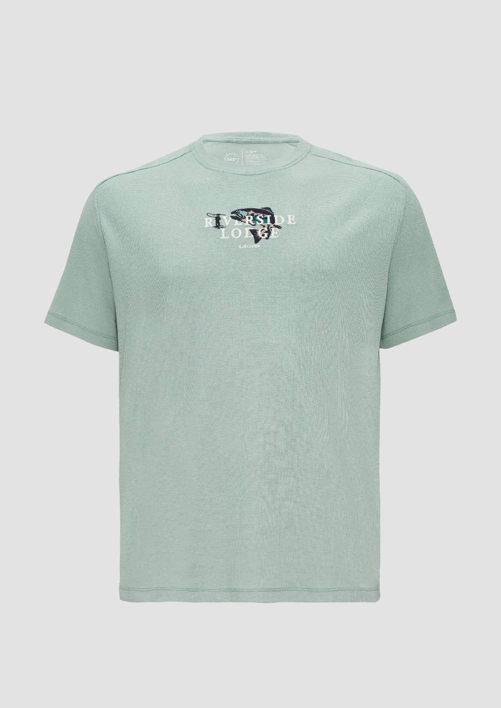 S.Oliver T-Shirt mit Stickerei aus Waffeljersey Neueste Mode