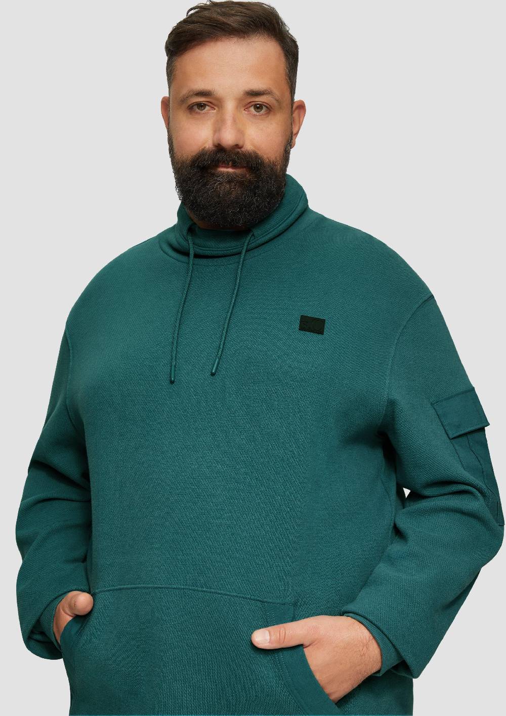 S.Oliver Sweatshirt mit Kängurutasche und Stehkragen Neuheiten