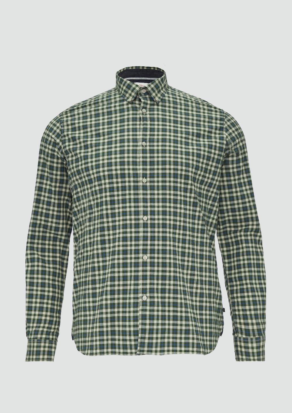 S.Oliver Gemustertes Hemd mit Button-Down-Kragen Super Sparpreis
