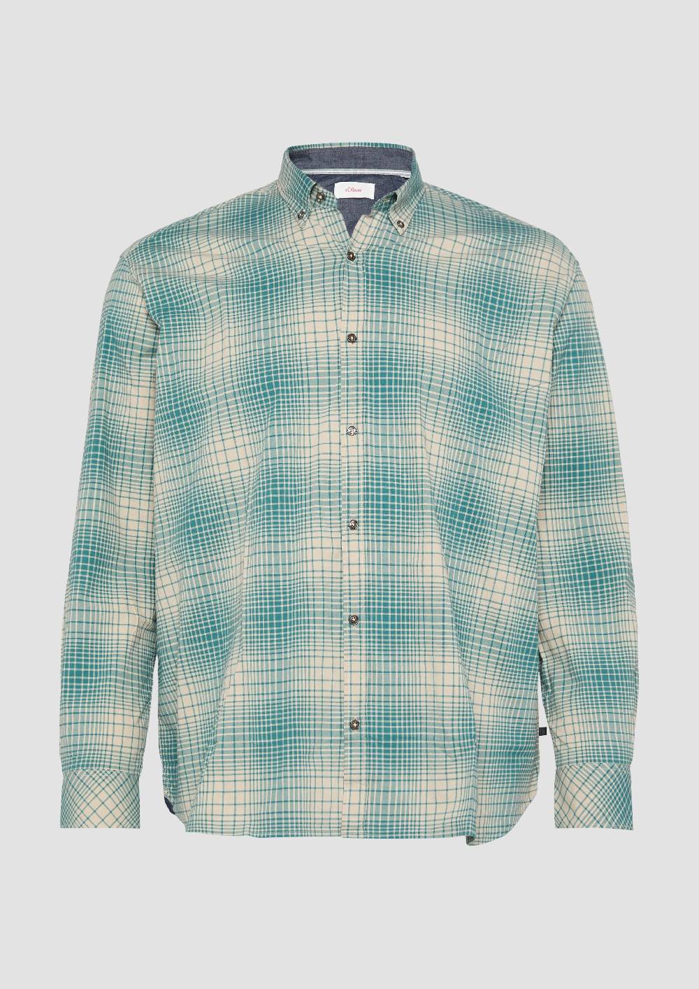 S.Oliver Hemd mit Button-Down-Kragen aus Baumwollstretch Kostenlose Rückgabe