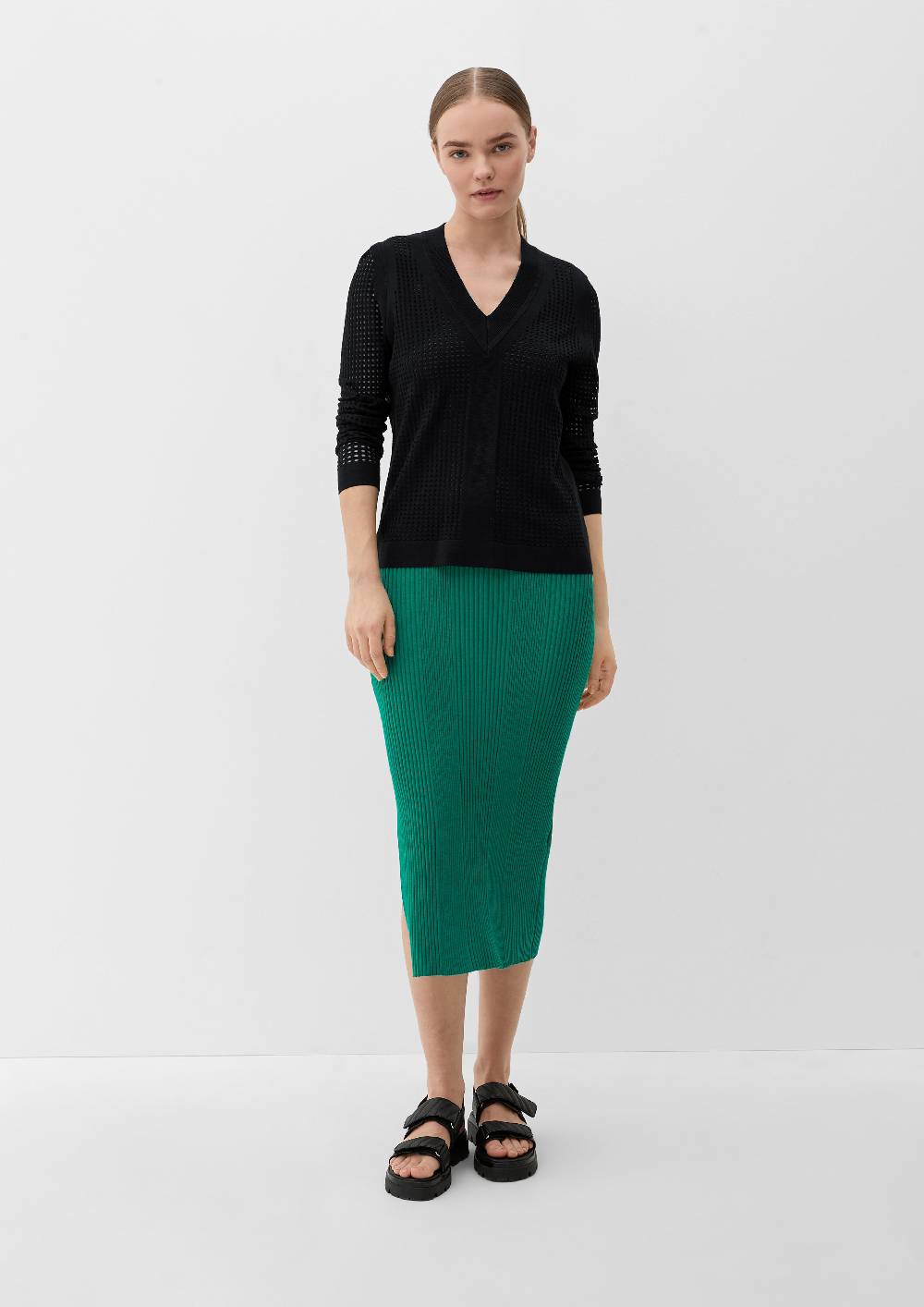 S.Oliver Pullover mit Lochmuster Auslauf