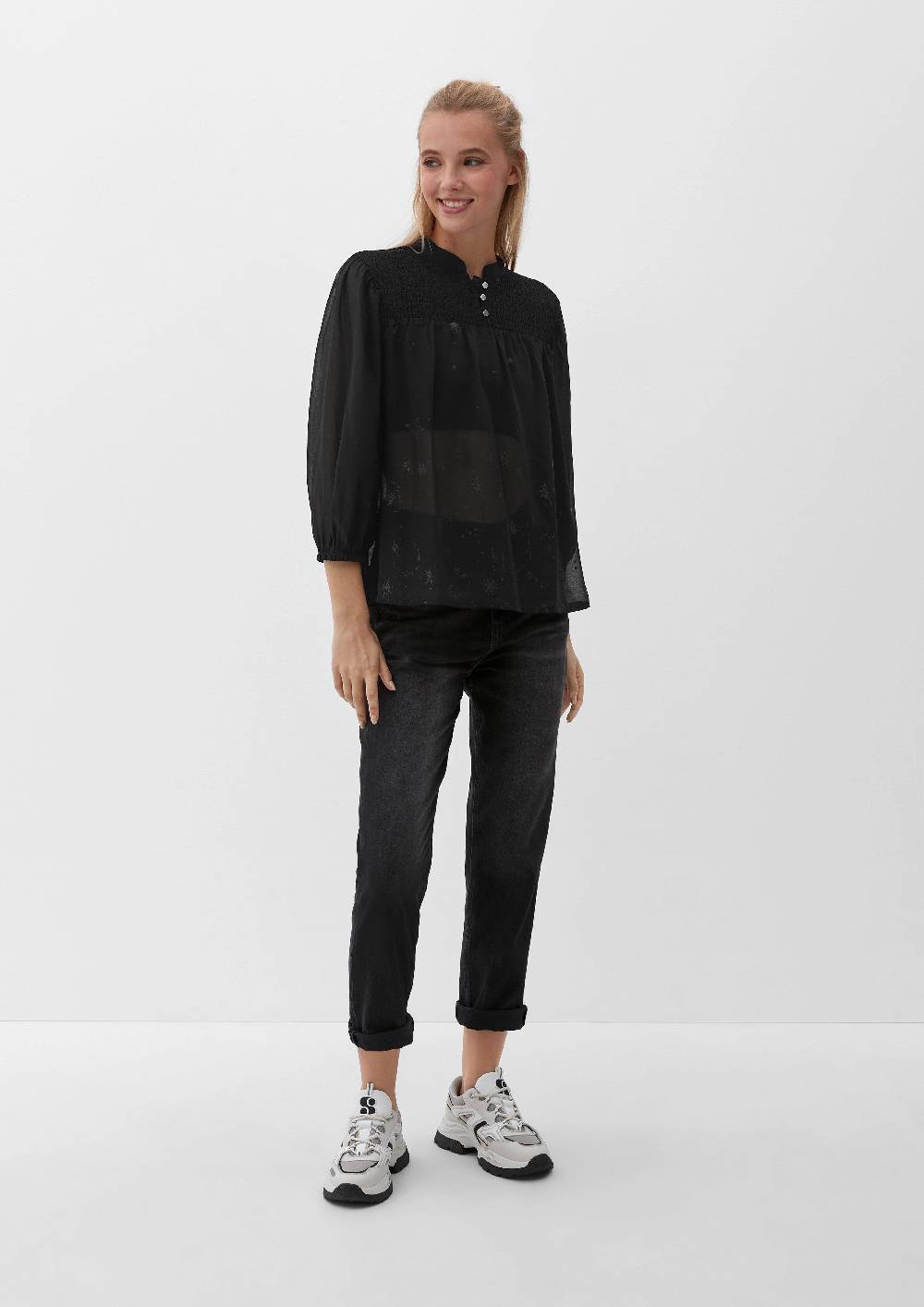 S.Oliver Blusenshirt mit abstraktem Muster Verkauf