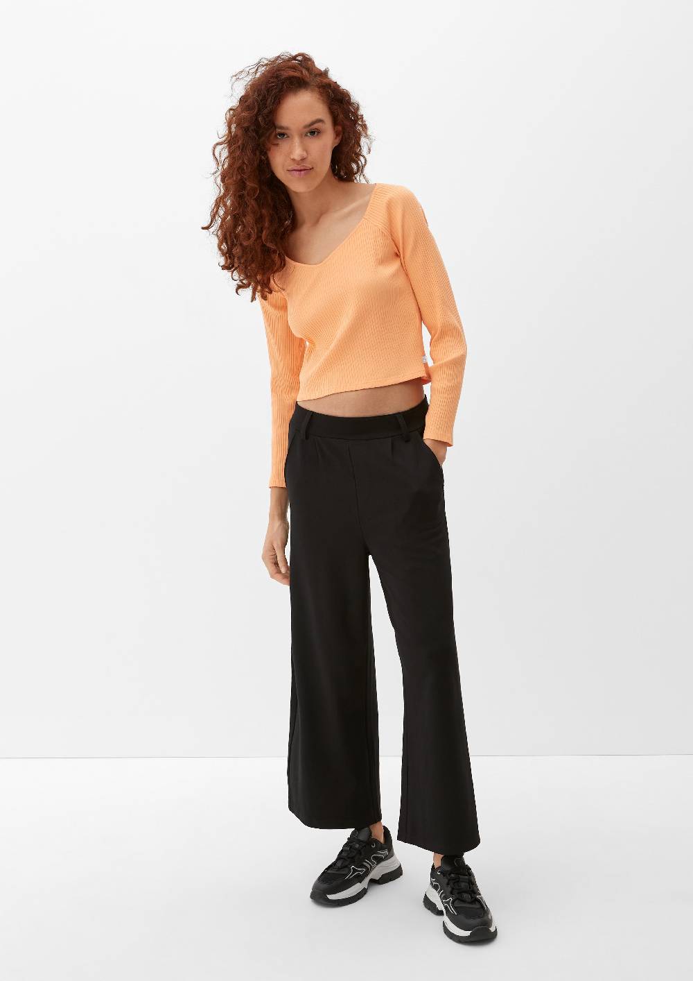 S.Oliver Longsleeve mit Rippstruktur Limitierter Zeitrabatt