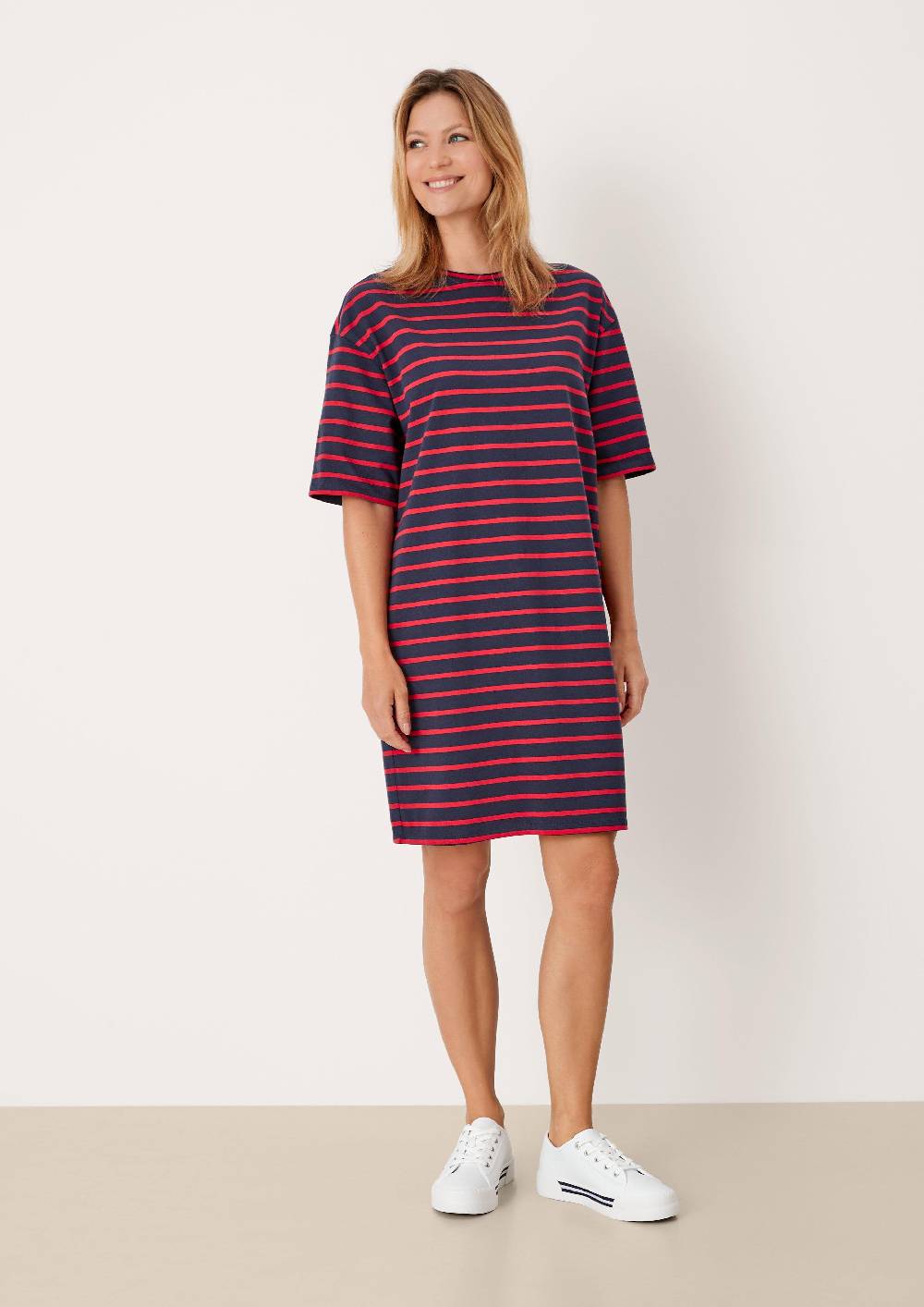 S.Oliver Sweatkleid mit Streifen Fabrik Onlineshop