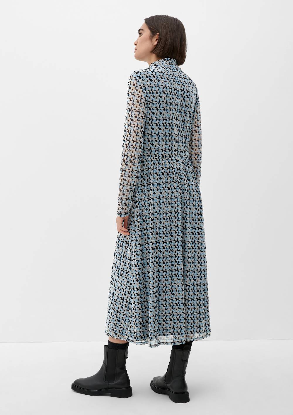 S.Oliver Meshkleid mit Allovermuster Günstig kaufen