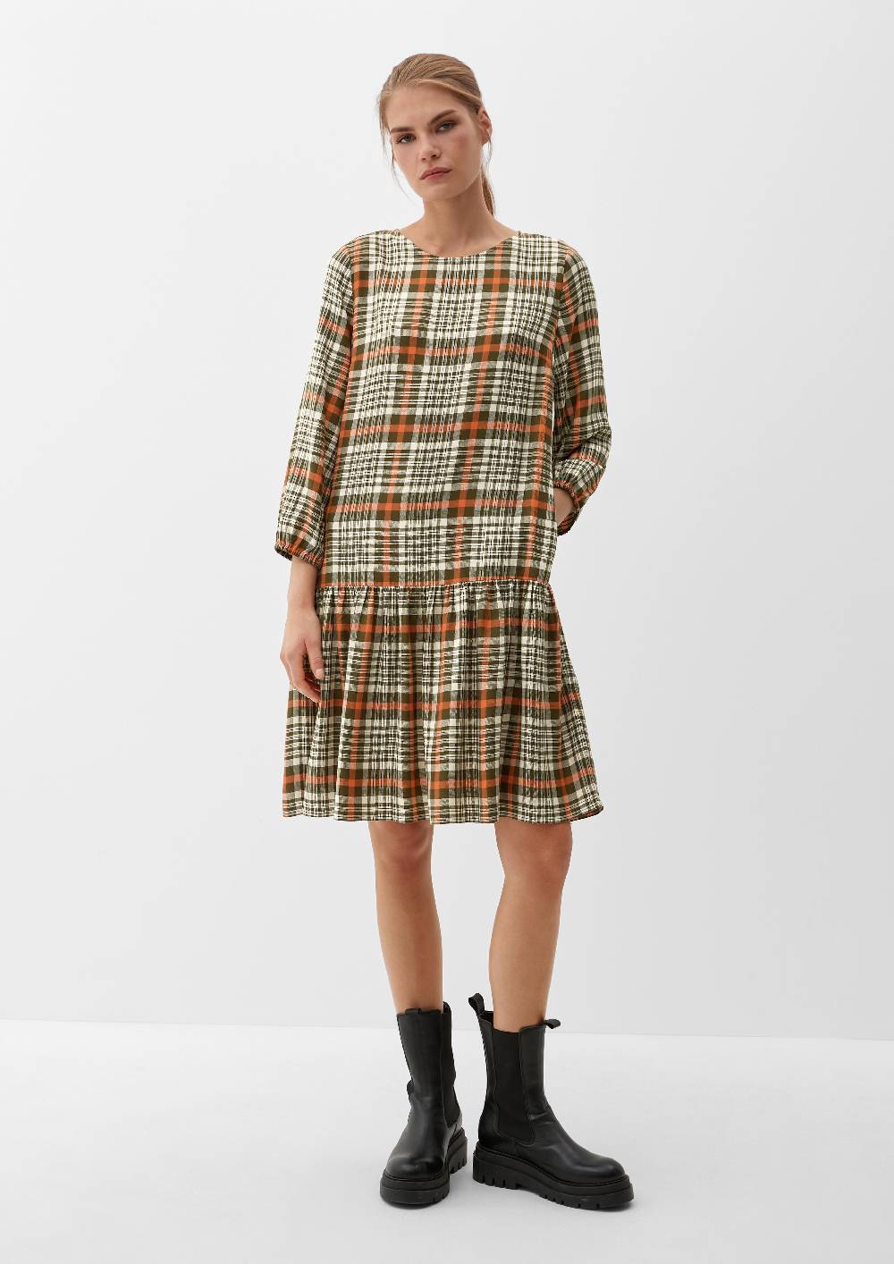 S.Oliver Volantkleid aus Viskosemix Versandkostenfrei