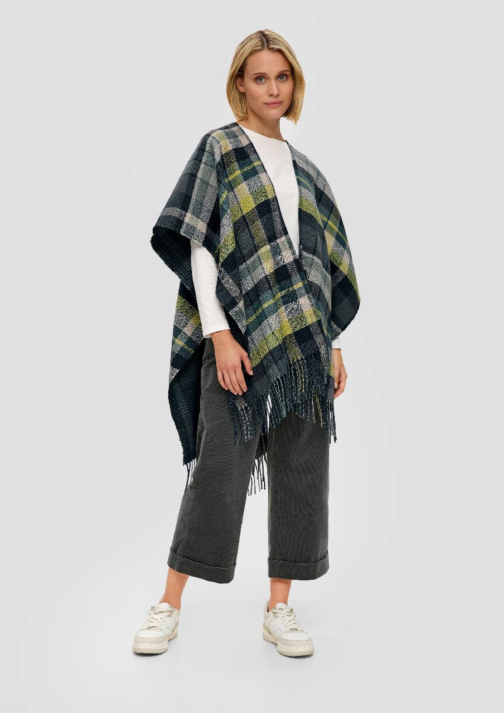 S.Oliver Poncho mit Fransen Begrenztes Angebot