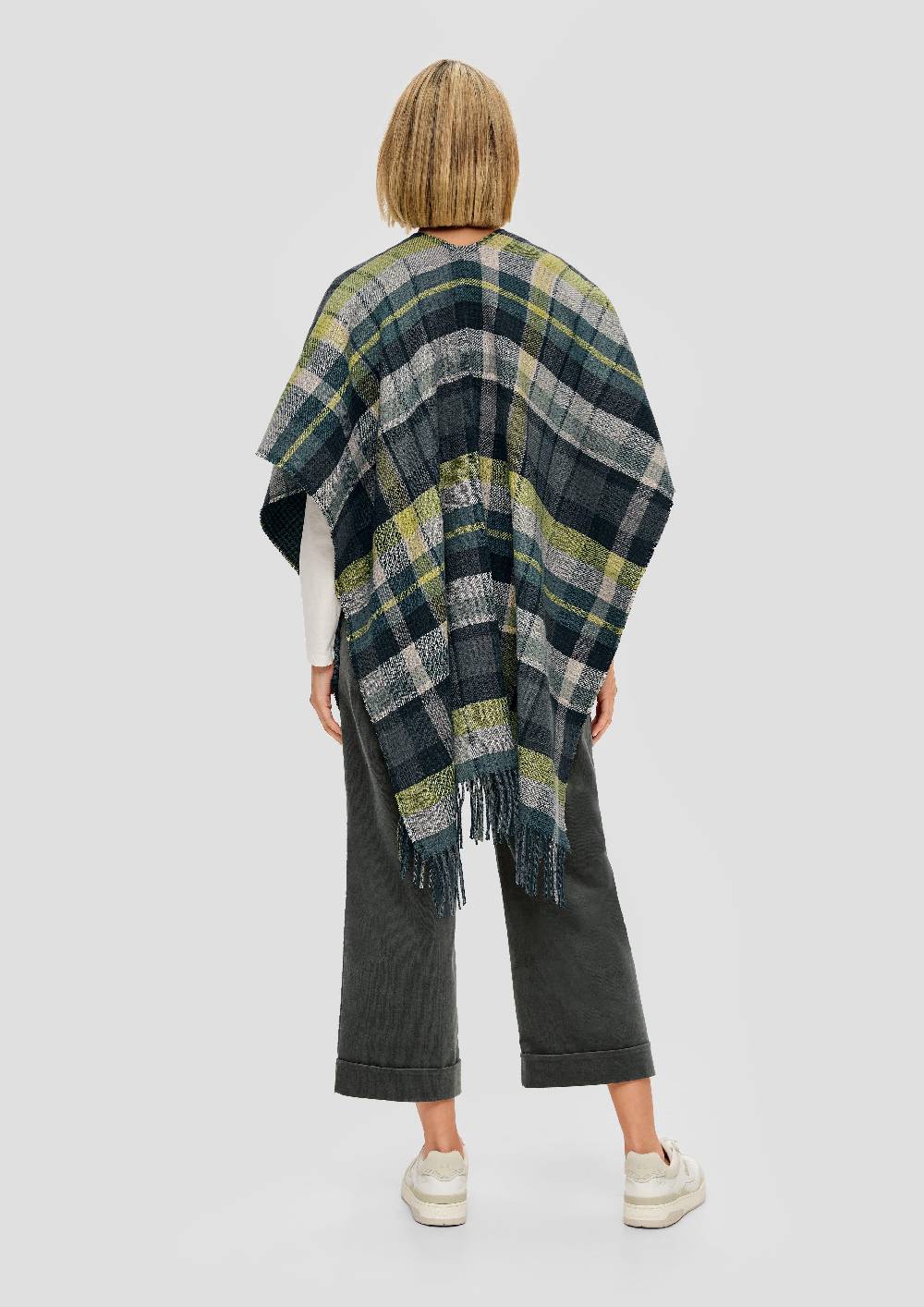 S.Oliver Poncho mit Fransen Begrenztes Angebot