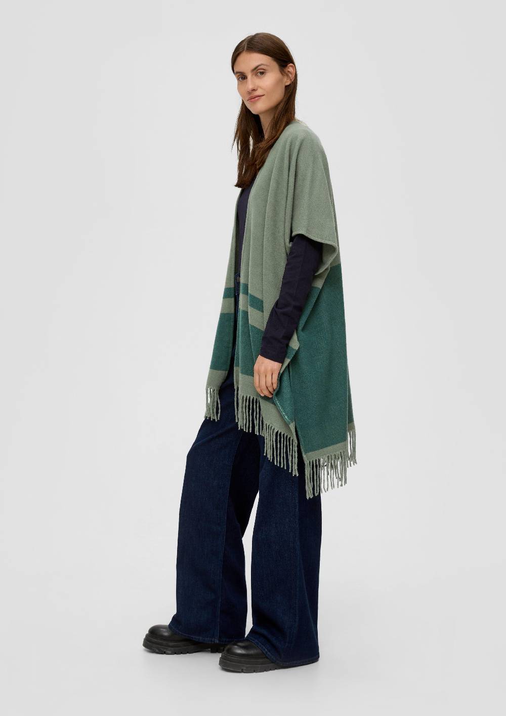 S.Oliver Poncho mit Streifenmuster Vatertagsangebot