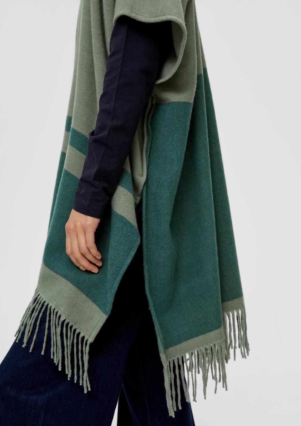 S.Oliver Poncho mit Streifenmuster Vatertagsangebot