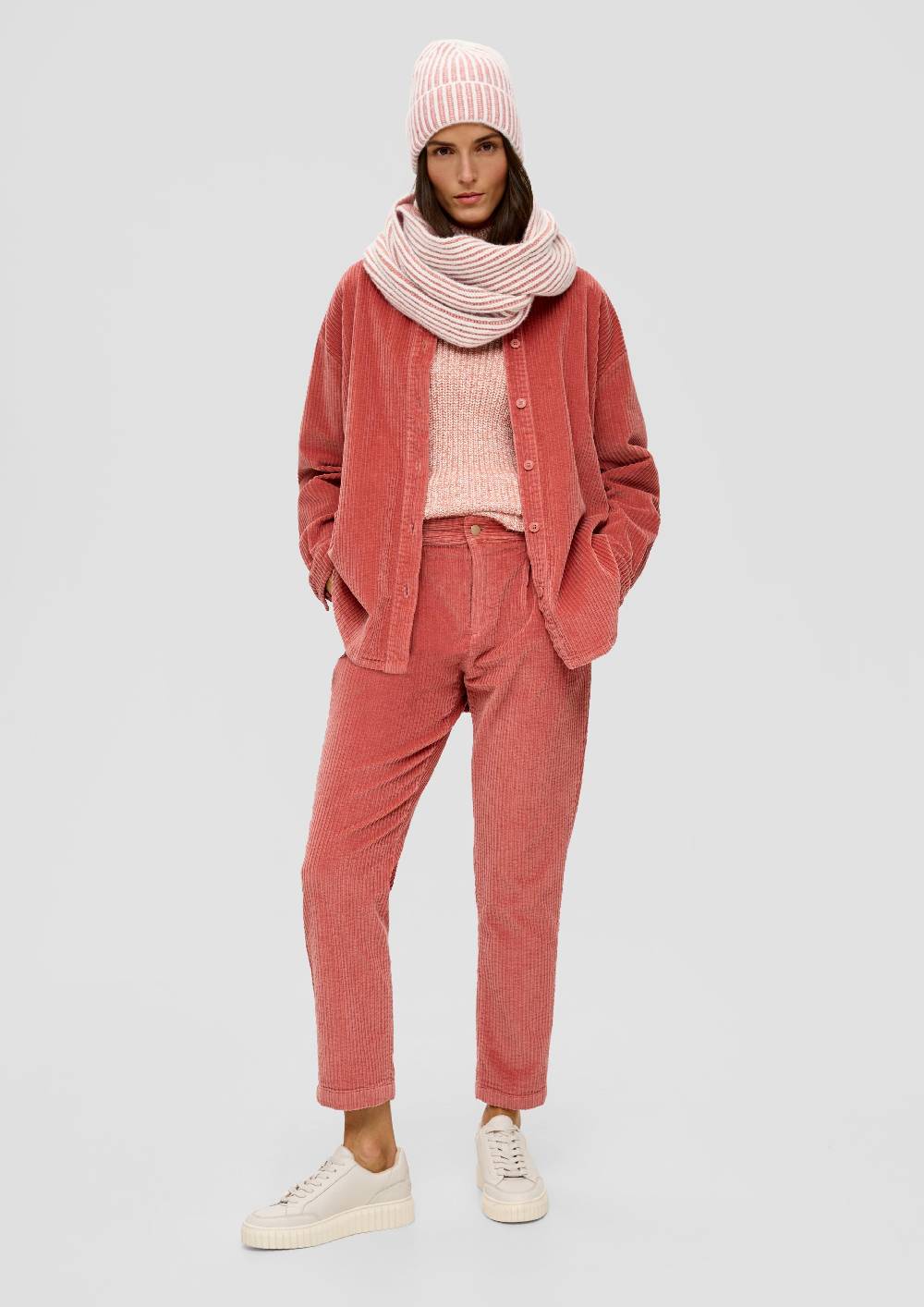 S.Oliver Loop-Schal aus Baumwollmix mit Wolle Online Outlet