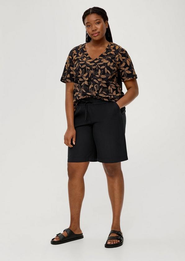 S.Oliver Regular curvy: Kurze Hose aus Twill VIP-Rabatte