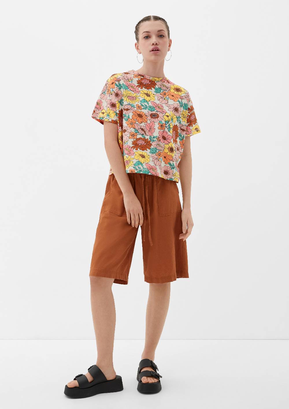 S.Oliver Baumwollshirt mit Allover-Print Begrenzte Freigabe