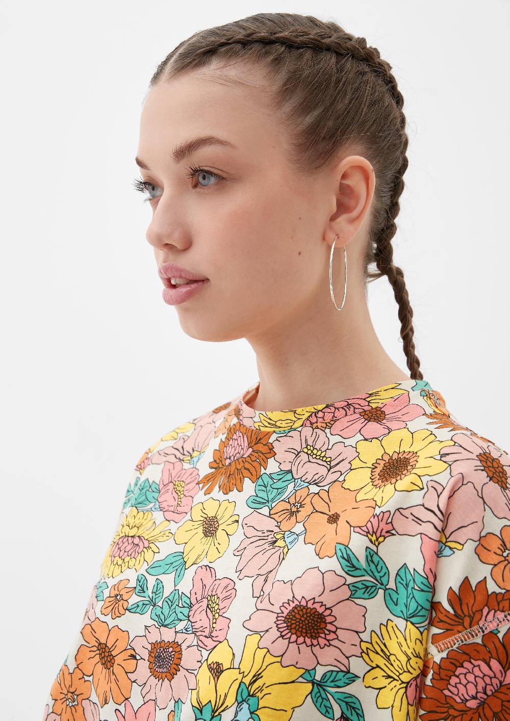 S.Oliver Baumwollshirt mit Allover-Print Begrenzte Freigabe