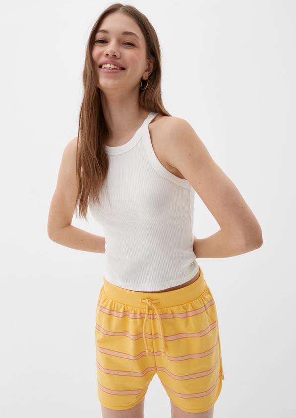 S.Oliver Relaxed: Gestreifte Shorts aus Baumwollstretch Neueste Stile