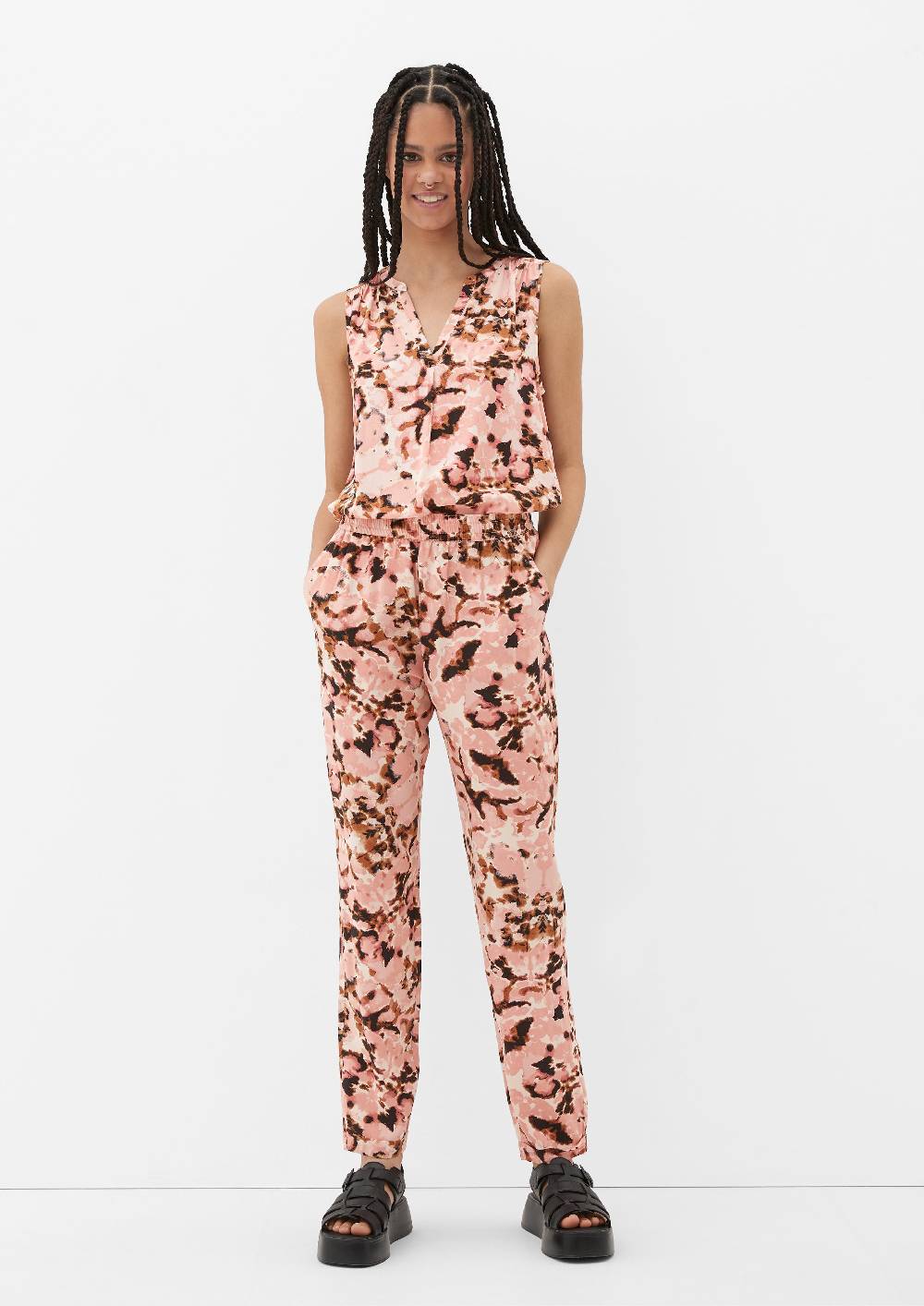 S.Oliver Loose: Hose mit Allover-Print Letzte 2 Tage