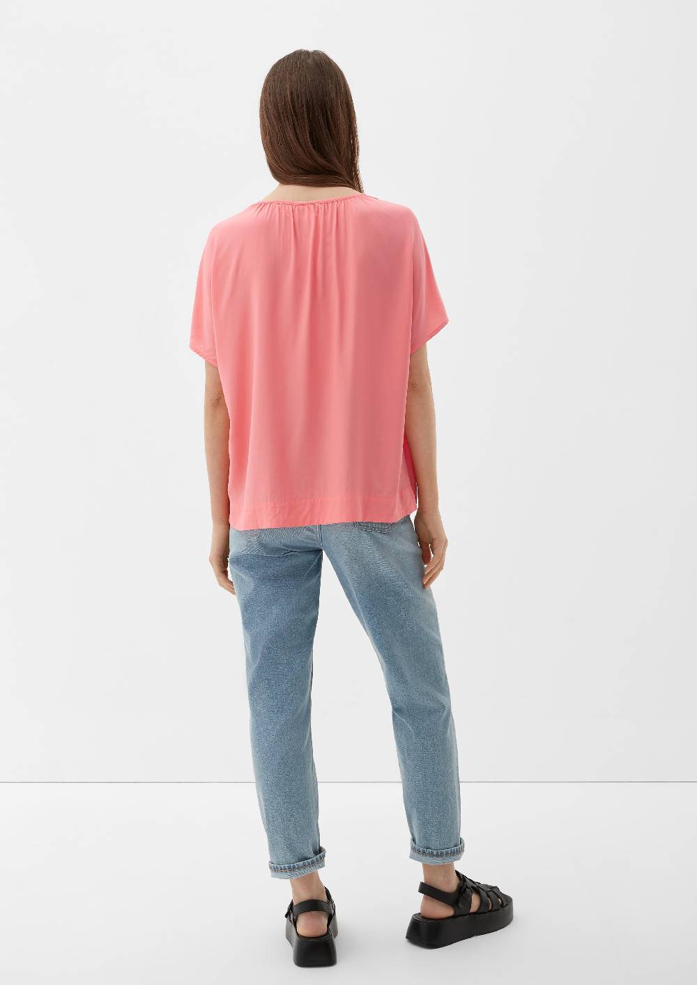S.Oliver Viskosebluse mit Raffung Zeitbegrenzte Promotion