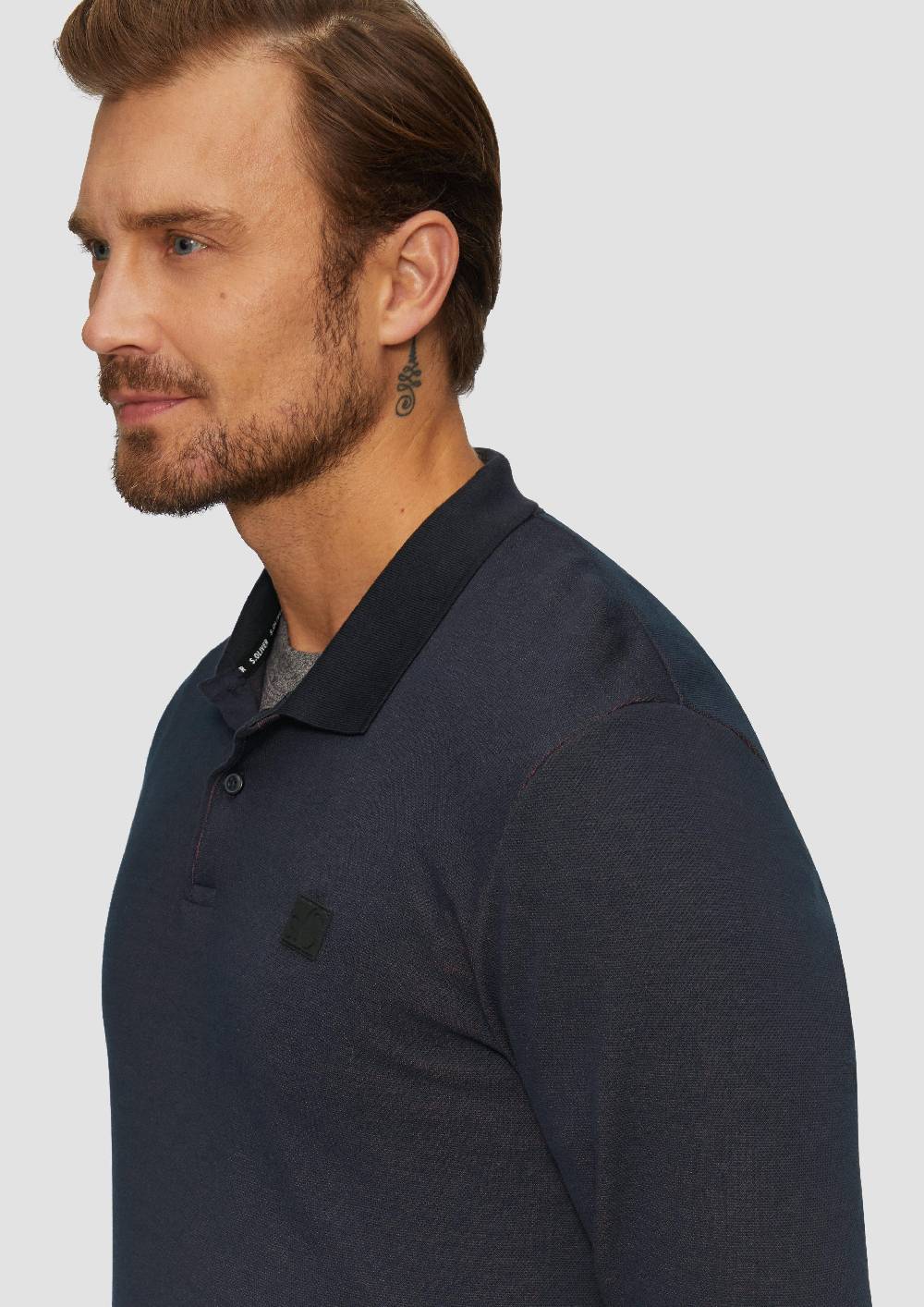 S.Oliver Poloshirt aus zweifarbigem Piqué Super Rabatt