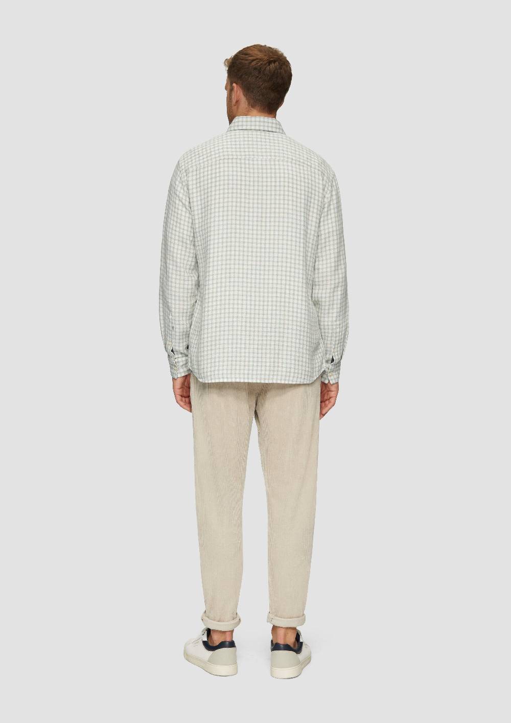 S.Oliver Regular Fit: Strukturiertes Baumwollhemd mit Button-down-Kragen 50% Rabatt mit kostenlosem Versand