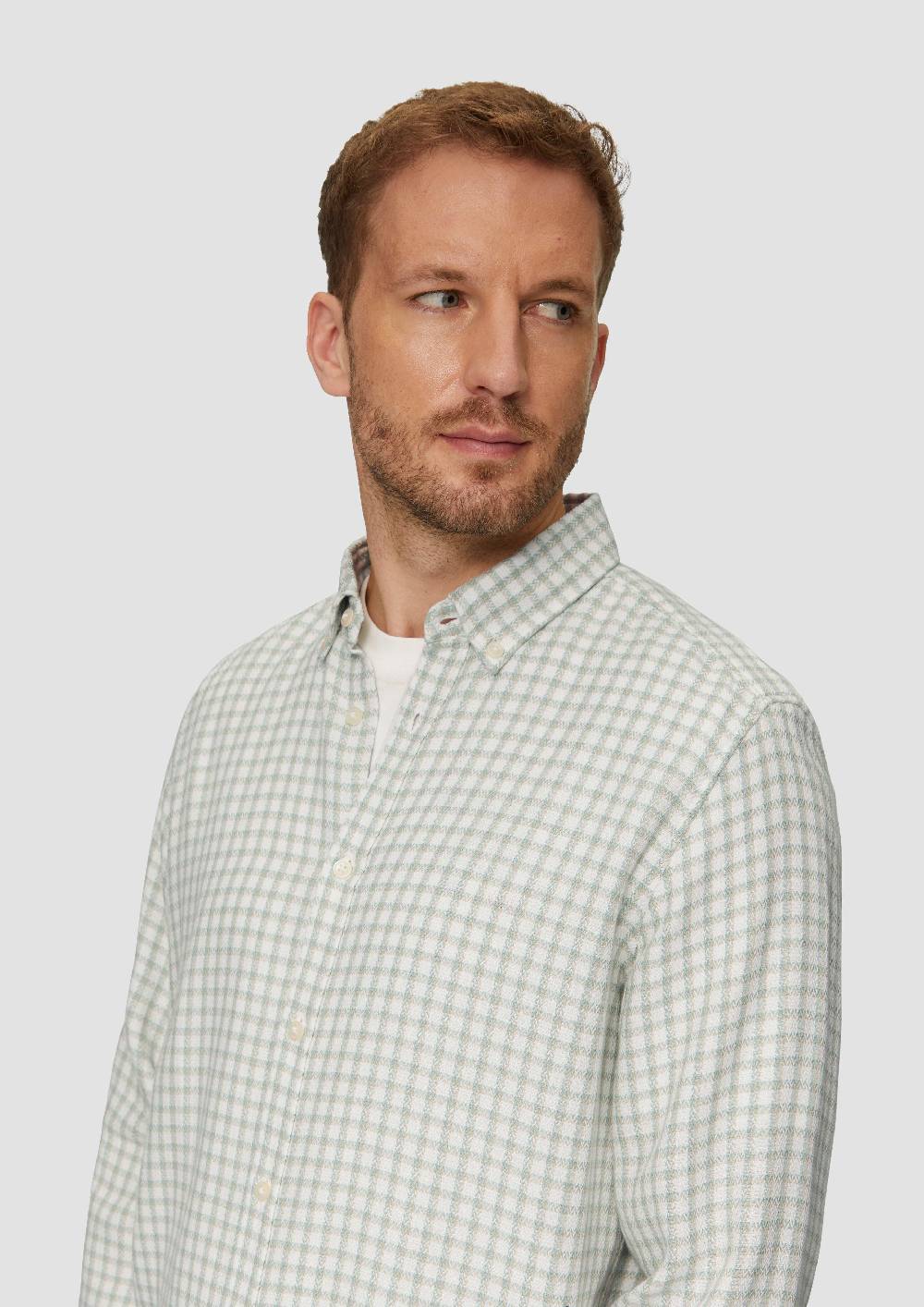 S.Oliver Regular Fit: Strukturiertes Baumwollhemd mit Button-down-Kragen 50% Rabatt mit kostenlosem Versand