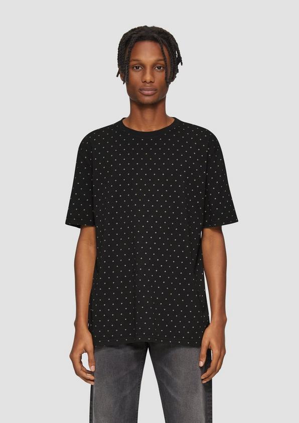 S.Oliver Gewaschenes T-Shirt mit All-over-Print Speichern exportieren