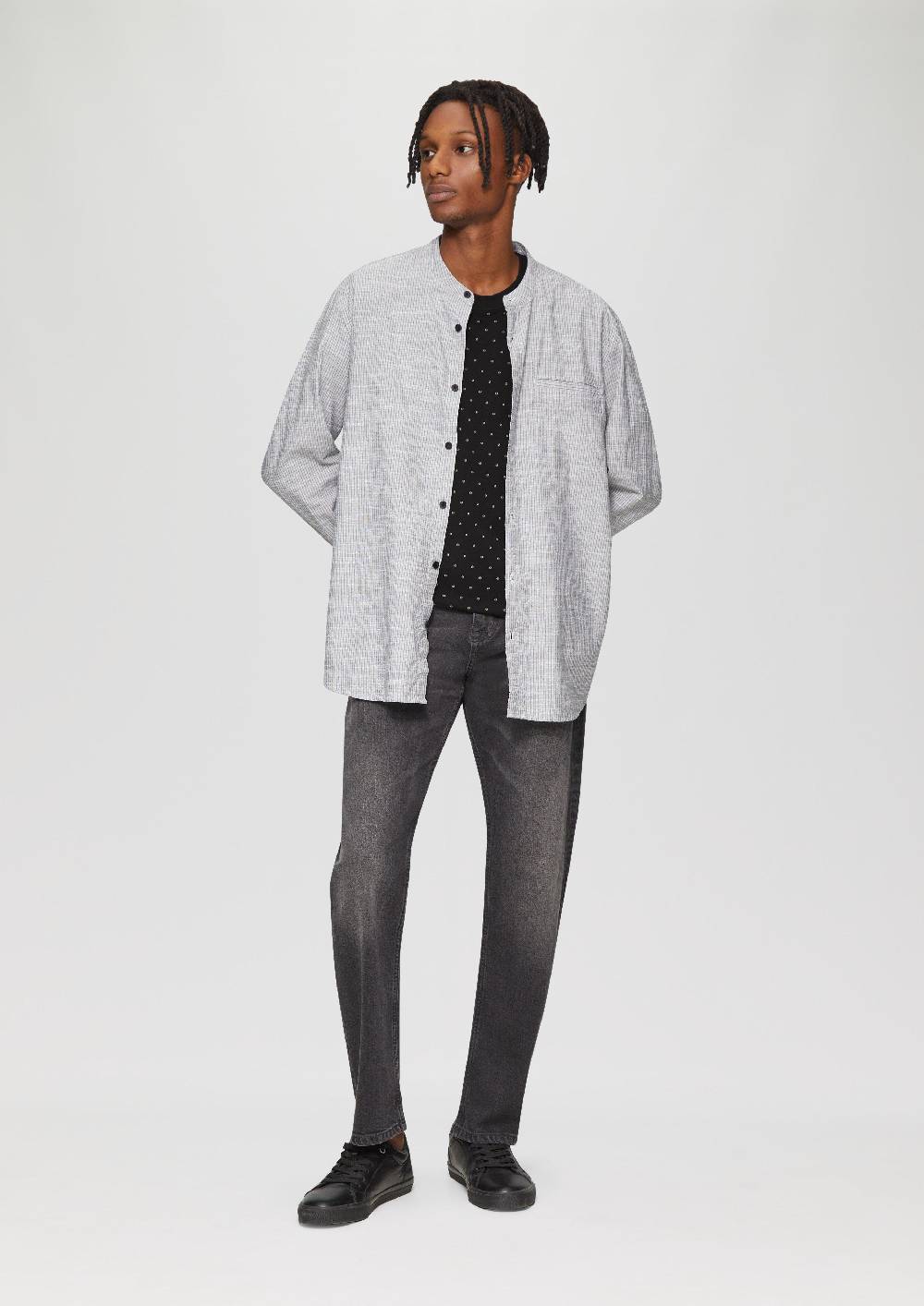 S.Oliver Gewaschenes T-Shirt mit All-over-Print Speichern exportieren