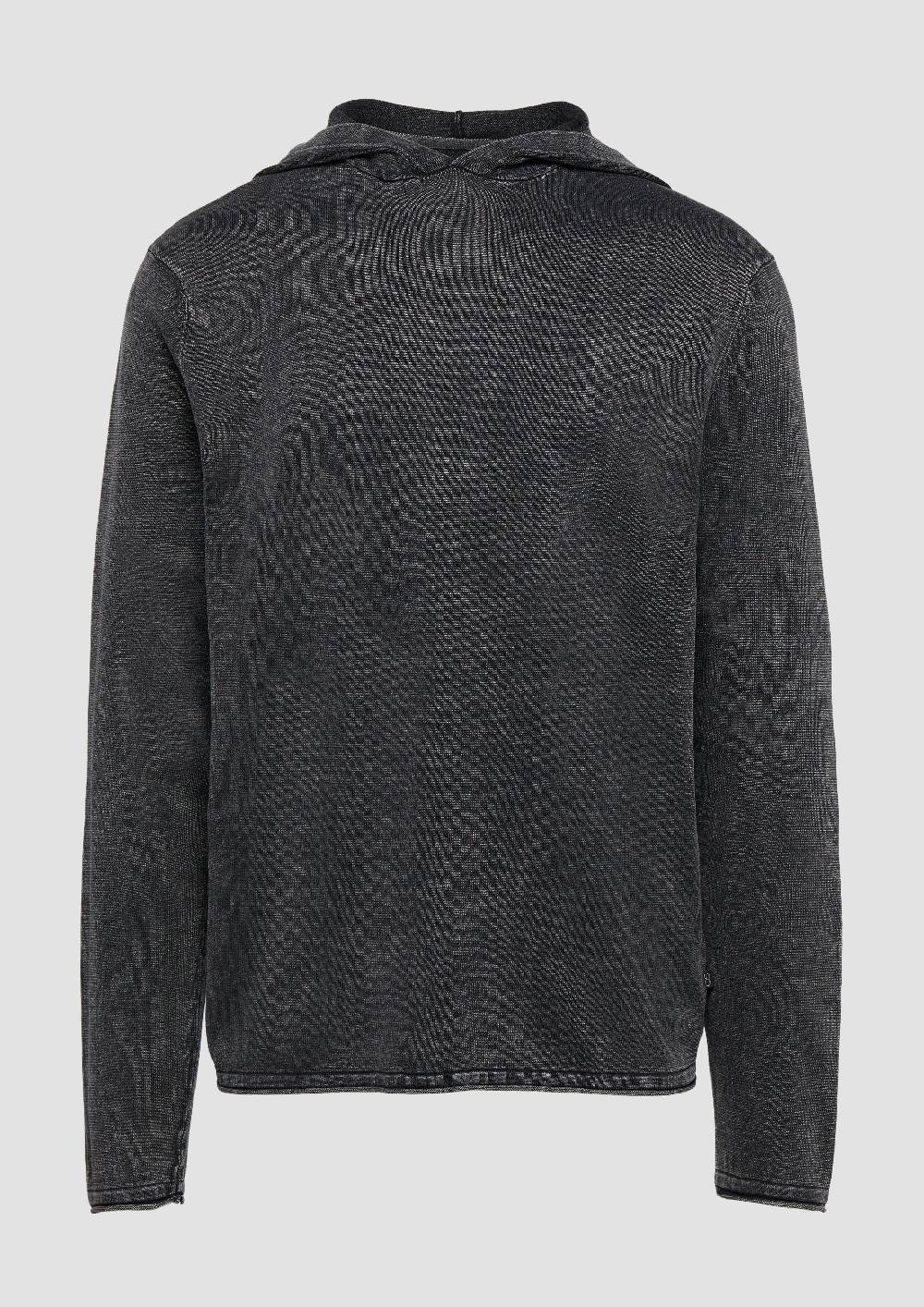 S.Oliver Kapuzenpullover aus Feinstrick in gewaschener Optik Black Friday Preise