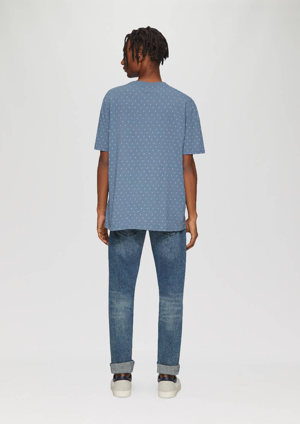 S.Oliver Gewaschenes T-Shirt mit All-over-Print Im Verkauf
