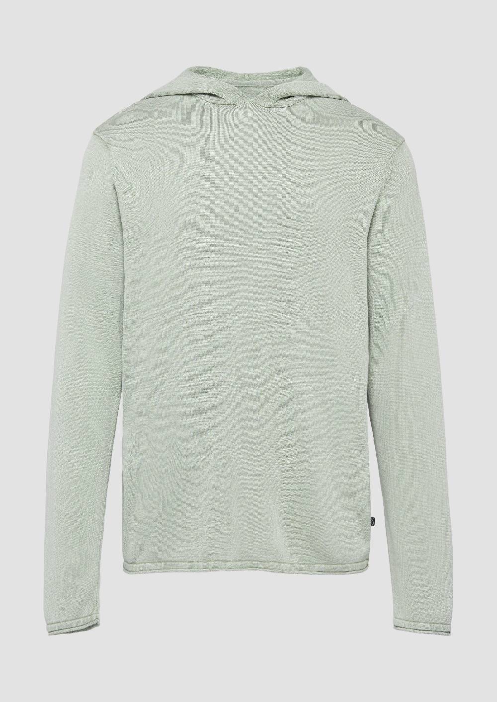 S.Oliver Kapuzenpullover aus Feinstrick in gewaschener Optik zollfrei
