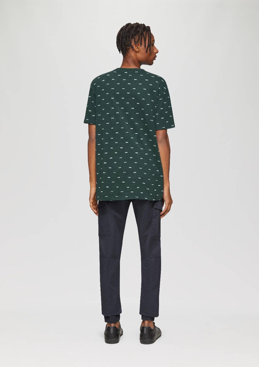 S.Oliver Gewaschenes T-Shirt mit All-over-Print Auslauf