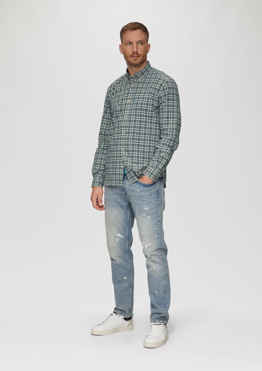 S.Oliver Regular Fit: Hemd mit Button-Down-Kragen aus Baumwollstretch Angebote