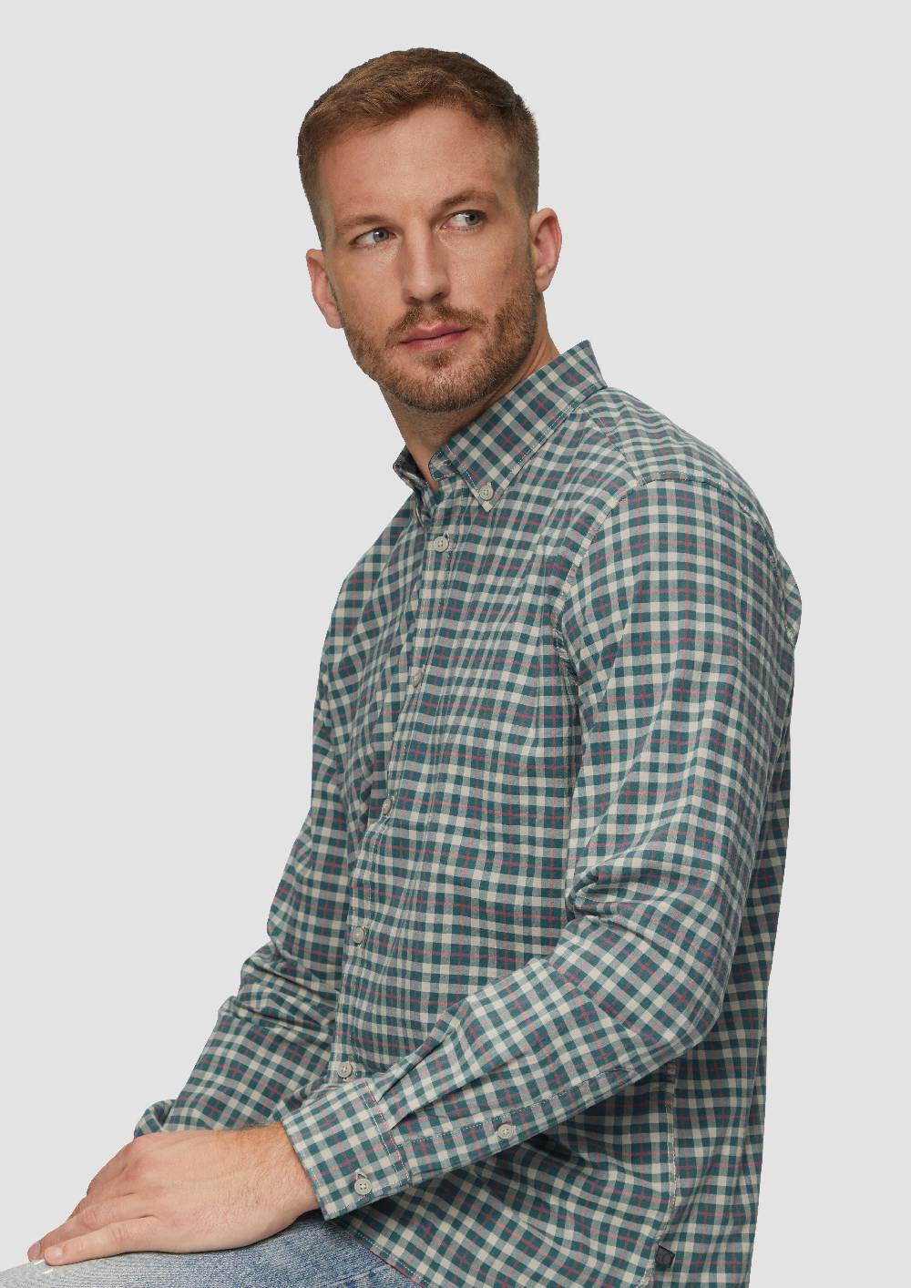 S.Oliver Regular Fit: Hemd mit Button-Down-Kragen aus Baumwollstretch Angebote