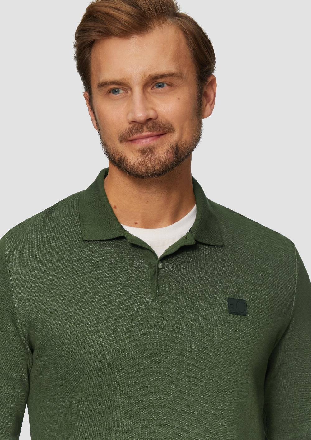 S.Oliver Poloshirt aus zweifarbigem Piqué Schlussverkauf