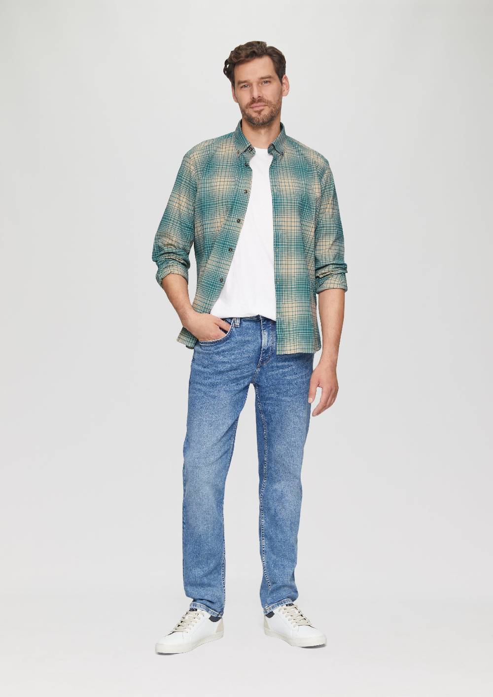S.Oliver Regular Fit: Hemd mit Button-Down-Kragen aus Baumwollstretch Fabrikpreis