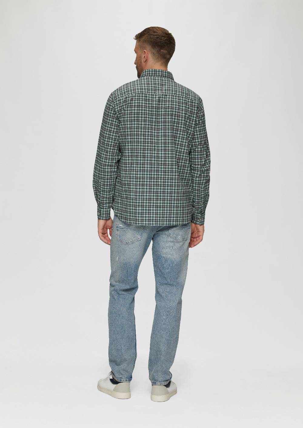 S.Oliver Regular Fit: Hemd mit Button-Down-Kragen aus Baumwollstretch Sonderangebot