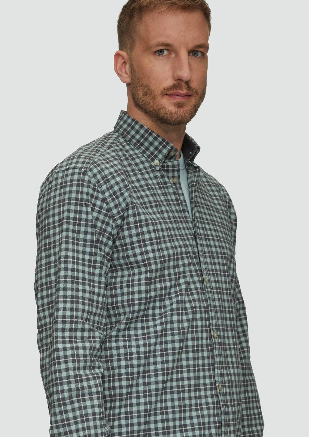 S.Oliver Regular Fit: Hemd mit Button-Down-Kragen aus Baumwollstretch Sonderangebot