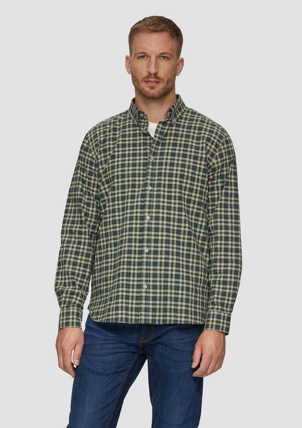 S.Oliver Regular Fit: Hemd mit Button-Down-Kragen aus Baumwollstretch Rabatt