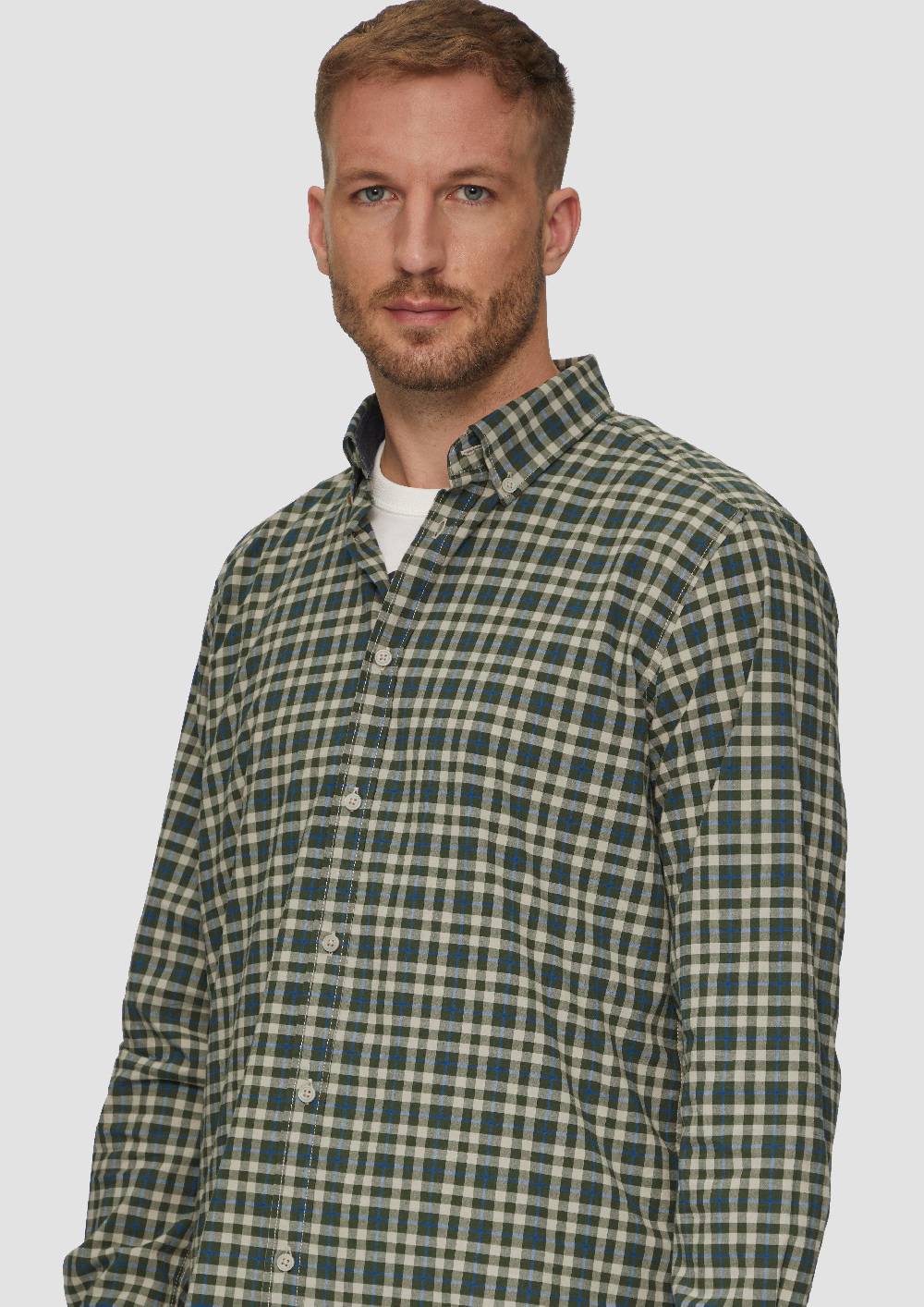 S.Oliver Regular Fit: Hemd mit Button-Down-Kragen aus Baumwollstretch Rabatt