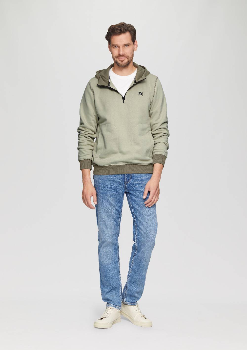 S.Oliver Hoodie mit Stehkragen und Reißverschluss Versandkostenfrei