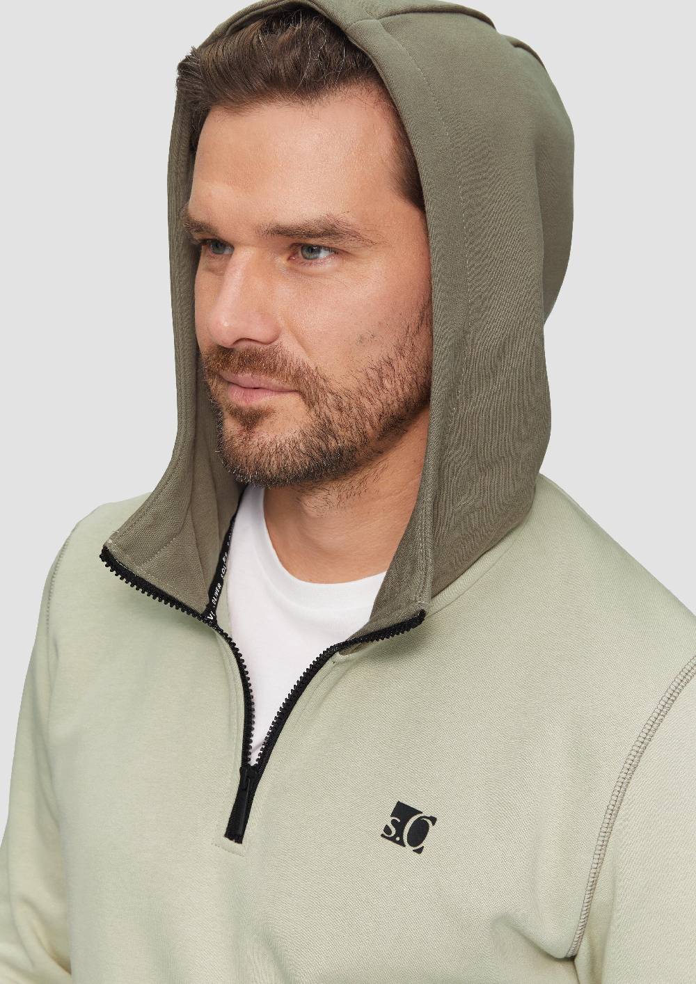 S.Oliver Hoodie mit Stehkragen und Reißverschluss Versandkostenfrei