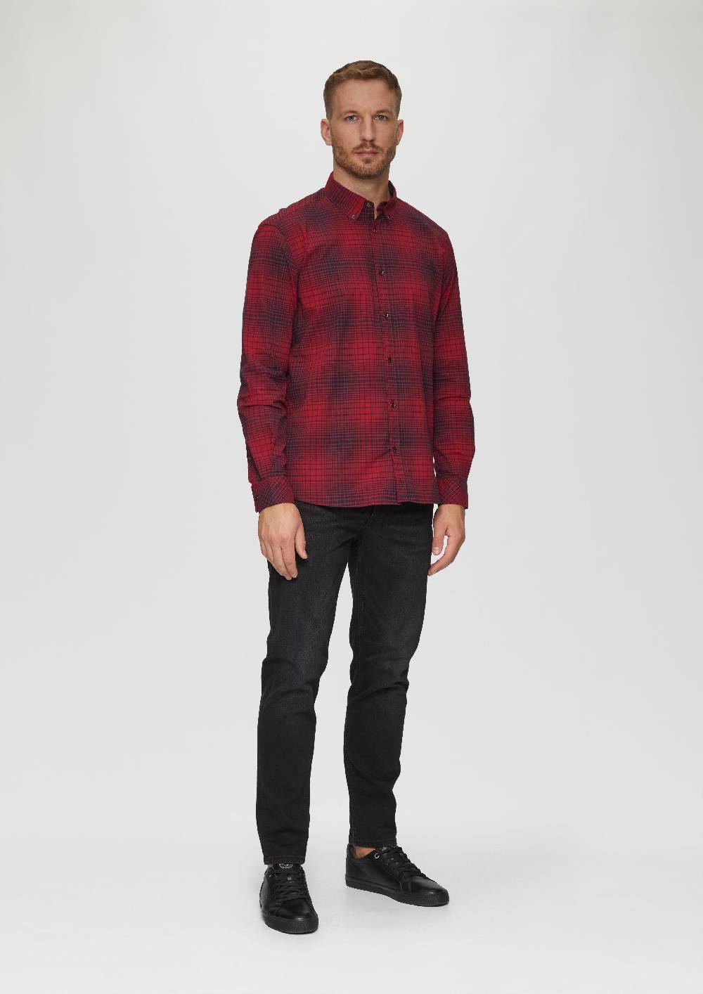 S.Oliver Regular Fit: Hemd mit Button-Down-Kragen aus Baumwollstretch Flash Sale