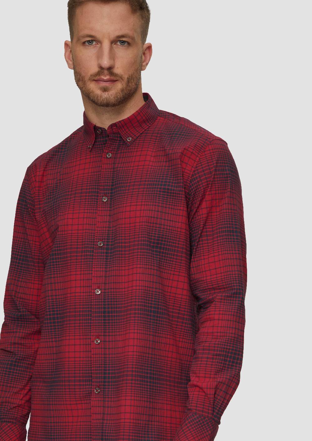 S.Oliver Regular Fit: Hemd mit Button-Down-Kragen aus Baumwollstretch Flash Sale