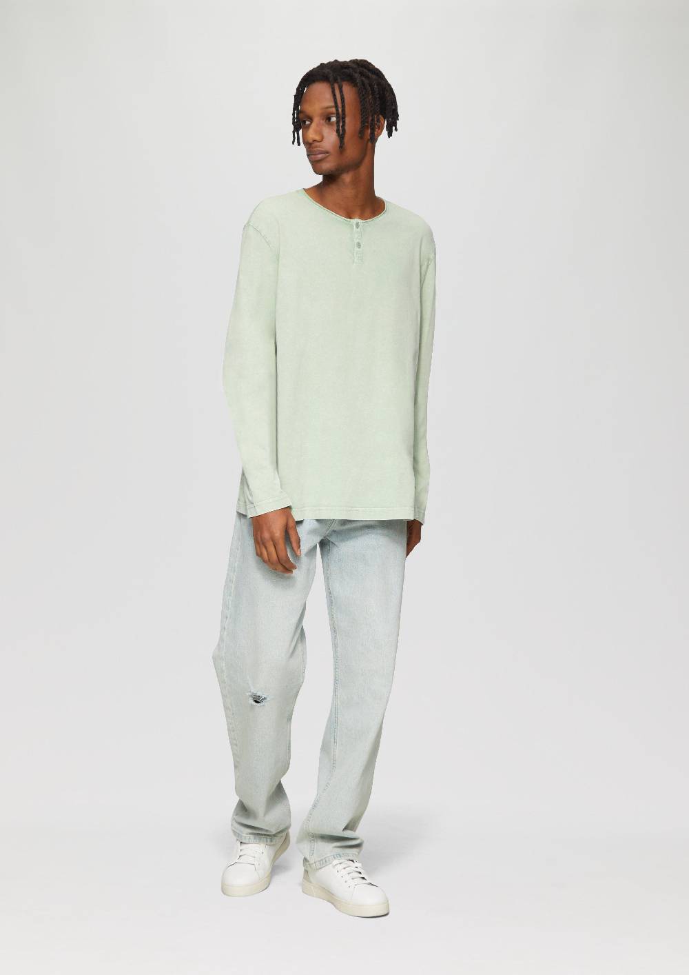 S.Oliver Gewaschenes Longsleeve mit Rollkante Lagerräumung