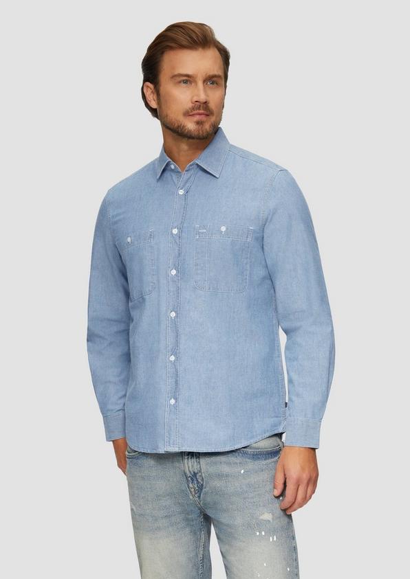 S.Oliver Regular Fit: Baumwollhemd aus Chambray Zeitlich begrenztes Angebot