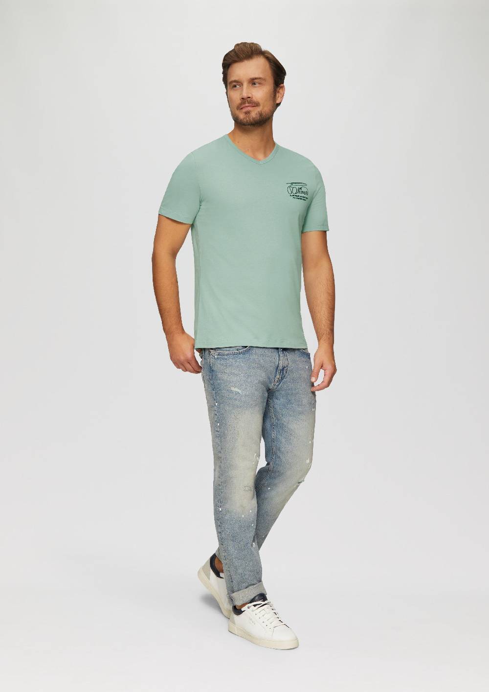 S.Oliver T-Shirt mit Logostickerei Exklusive Angebote