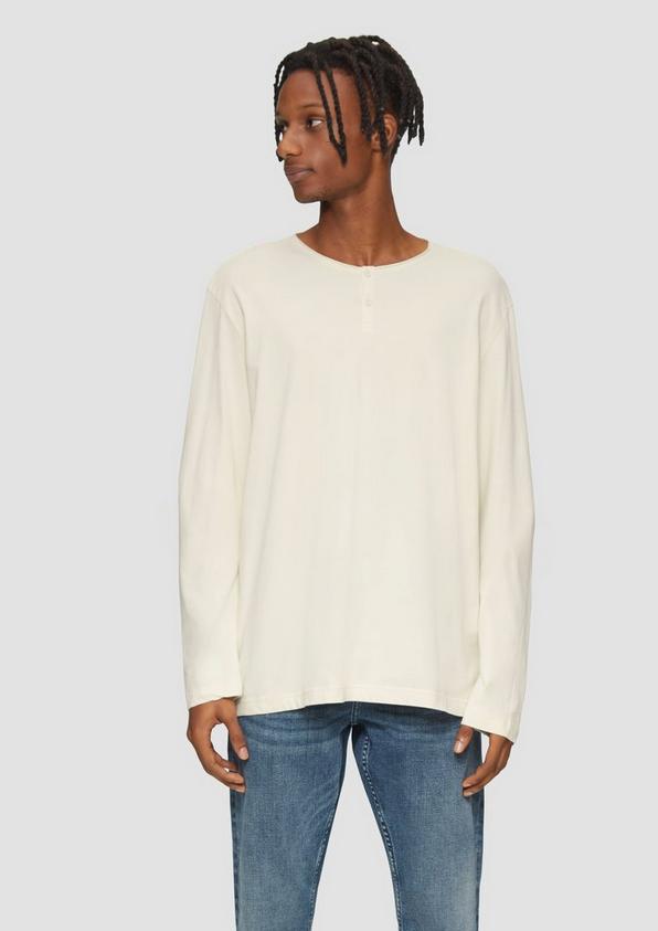 S.Oliver Gewaschenes Longsleeve mit Rollkante Neueste Stile