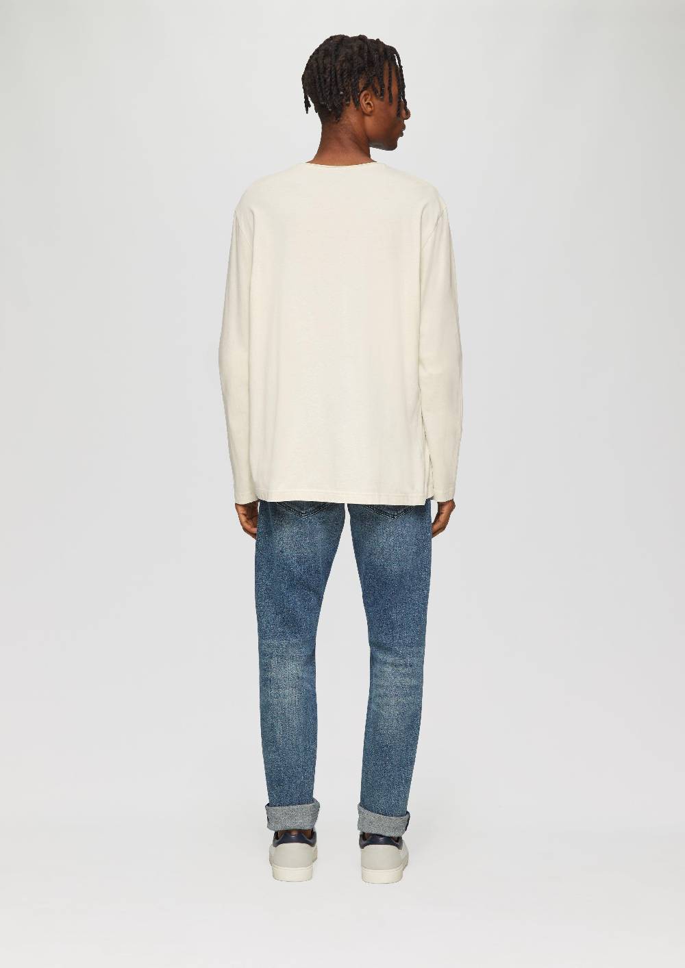 S.Oliver Gewaschenes Longsleeve mit Rollkante Neueste Stile