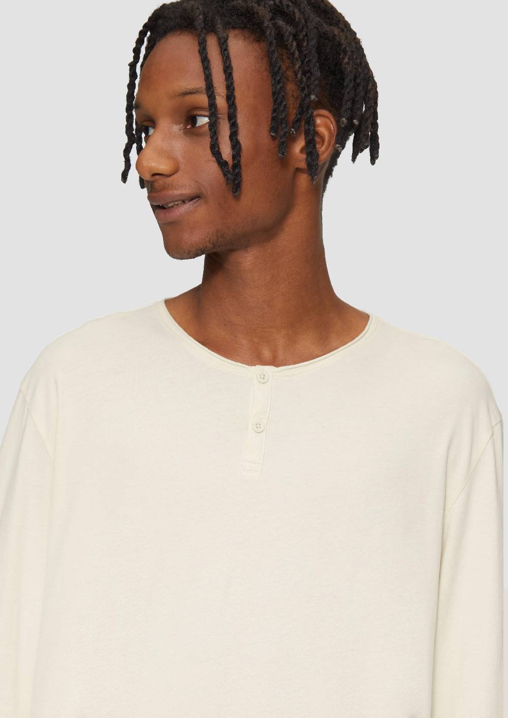 S.Oliver Gewaschenes Longsleeve mit Rollkante Neueste Stile