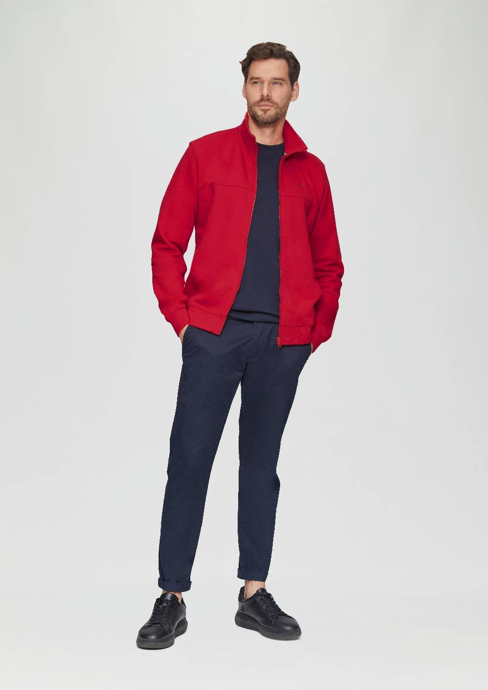 S.Oliver Sweatjacke mit Stehkragen Zeitbegrenzte Promotion