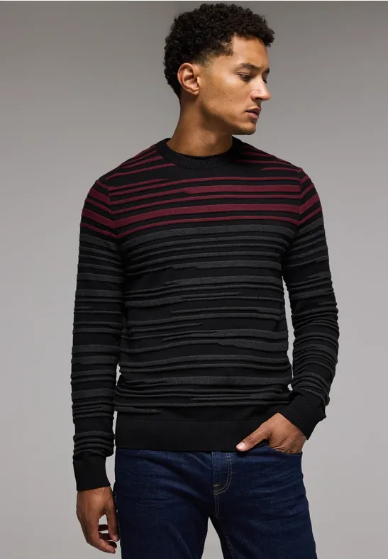 Street One Pullover mit Strukturstreifen Blitzangebot